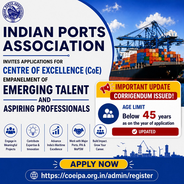 Indian Ports Association: Good news for professionals